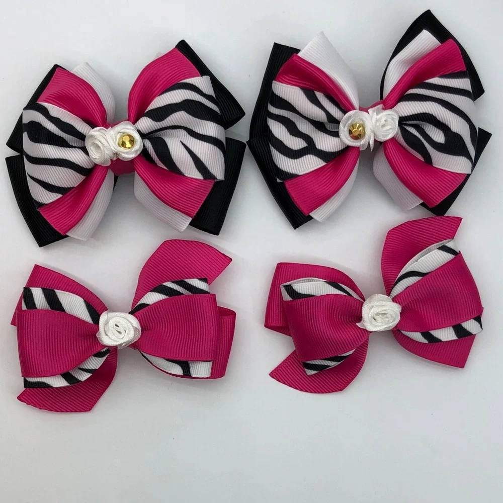 Hair bows (set of four) alligator clips